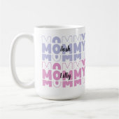 Mama Modern Pastel Kleur Custom Moederdag Koffiemok (Links)
