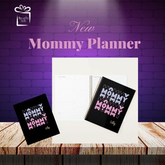 Mama Modern Pastel Kleur Custom Moederdag Zwart Planner