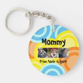 mama | Moderne kleurrijke fotocollage Sleutelhanger (Voorkant)