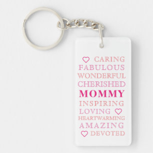 Mama Moderne Typografie Foto Sleutelhanger