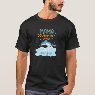 Mama Moeder 2e Verjaardag Dolfijn Dag Party Famili T-shirt