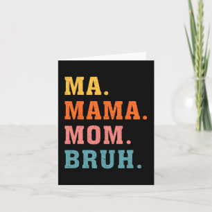 Mama Moeder Bruh Retro Bijpassende Familie Moeder Kaart