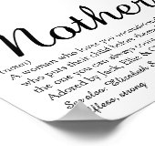 Mama, Moeder Definitie Script Allerbeste Poster (Hoek)