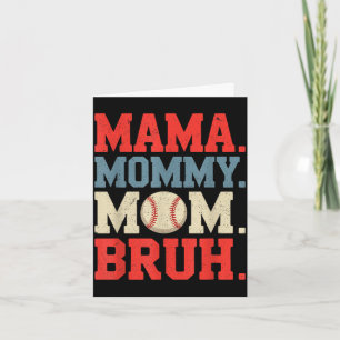 Mama moeder mom bruh honkbal voor vrouwen oma kaart