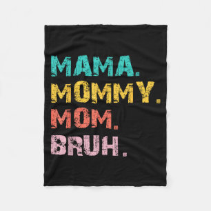 Mama moeder mom bruh retro citaat fleece deken