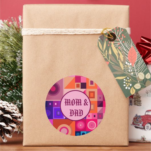 MAMA, MOEDER, VROUWEN, VERJAARDAG, CADEAU ZILVER G RONDE STICKER (Feestdagen)