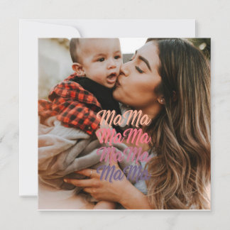 Mama Moederdag Persoonlijke Foto Kaart