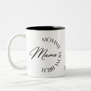 Mama Moeders Geschenk Voor Moeder, Moederdag Gesch Tweekleurige Koffiemok