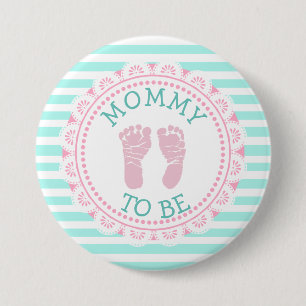 Mama moet Baby shower Button worden