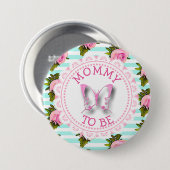 Mama moet Baby shower Button worden (Voorkant /achterkant)