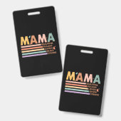 Mama mooi onbevreesd mooi dapper sterk badge (Front & Back)