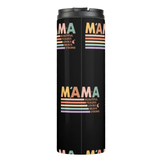 Mama mooi onbevreesd mooi dapper sterk thermosbeker (Achterkant)