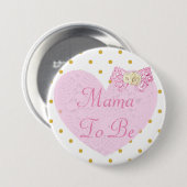 Mama naar Baby shower Button (Voorkant /achterkant)