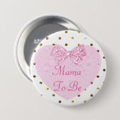 Mama naar Baby shower Button (Voorkant /achterkant)