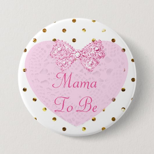 Mama naar Baby shower Button (Voorkant)