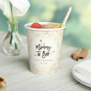 Mama naar Baby shower Papieren Bekers