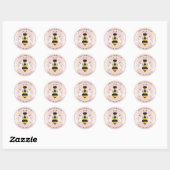Mama naar Bee Baby Meisje Douche Sticker (Vel)