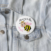 Mama naar Bee Baby shower Button Pin (In situ)