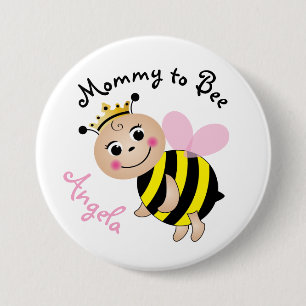 Mama naar Bee Baby shower Button Pin