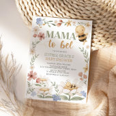 Mama naar Bee Baby shower Kaart