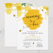 Mama naar Bee Baby shower per Mail Kaart (Voorkant / Achterkant)