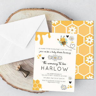 Mama naar Bee Bumble Bee Baby shower Kaart