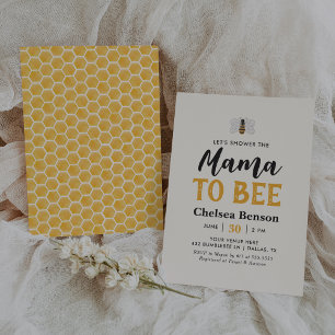 Mama naar Bee Bumblebee Baby shower Kaart