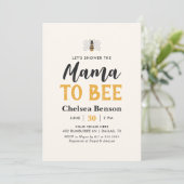 Mama naar Bee Bumblebee Baby shower Kaart (Staand voorkant)