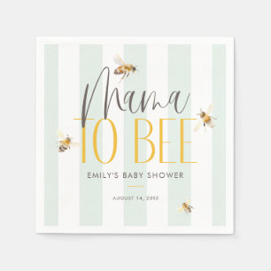 Mama naar Bee Honey Groen Baby shower Servet