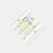 Mama naar Bee Honey Groen Baby shower Servet (Hoek)