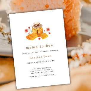 Mama naar Bee Little Wildflower Honey Baby shower Kaart