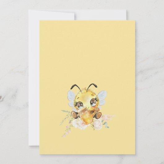 Mama naar Bee Schattig Baby shower Kaart (Achterkant)