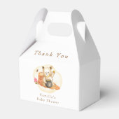 Mama naar Bee Teddy Bear Honeycomb Baby shower Bedankdoosjes (Voorkant Zijde)