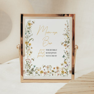 Mama naar Bee Wildflower Baby shower Moeder Osa Ba Poster