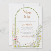Mama naar Bee Wildflower Boho Baby shower Kaart (Voorkant)