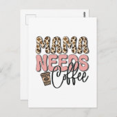 Mama Needs Coffee Briefkaart (Voorkant / Achterkant)