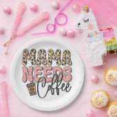 Mama Needs Coffee Papieren Bordje (Feest)