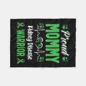 Mama Nierziekte Warrior Awareness Lint Groen Fleece Deken (Voorkant (Horizontaal))