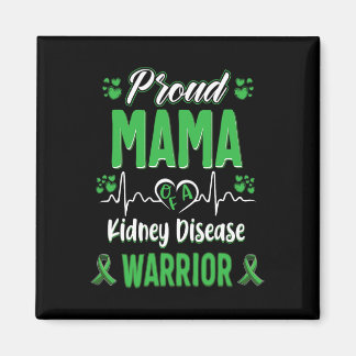 Mama Nierziekte Warrior Awareness Lint Groen Magneet