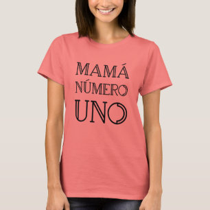 Mamá Número Uno Trendy Geometric Typography T-shirt