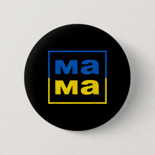 Mama Oekraïens Moeder Vlag Van Oekraine Trots Moed Ronde Button 5,7 Cm