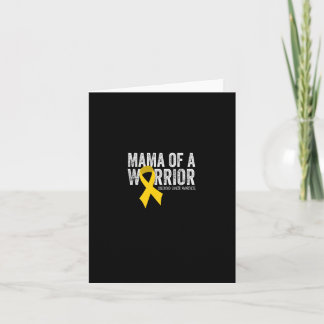 Mama of a Warrior Childhood Cancer Awareness Ribbo Kaart