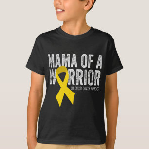 Mama of a Warrior Childhood Cancer Ribbon Oncolog T-shirt
