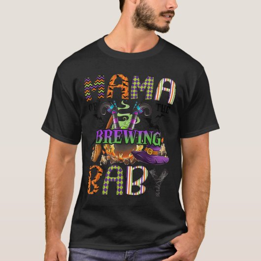 Mama Of Brewing Baby Halloween One Soky Mama T-shirt (Voorkant)