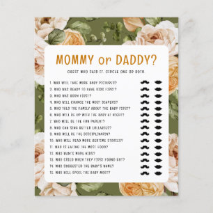 Mama of papa Herfst Baby shower Spelletjes