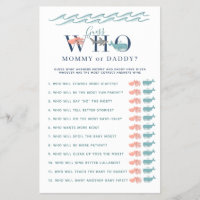 Mama of papa speelde onder het Zee Baby shower