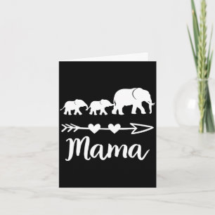 Mama olifant 2 baby's kinderen moeder van twee sch kaart