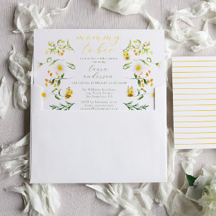 Mama om elegant bloemenBaby shower te zijn Kaart