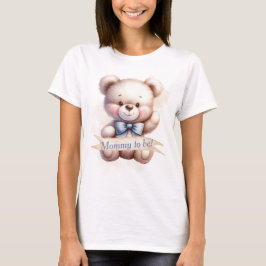 Mama om Schattige te zijn Teddy Bear Waterverf Bab T-shirt