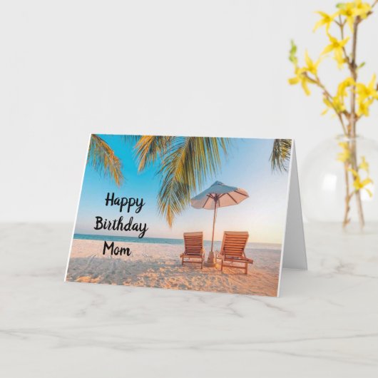 *MAMA* ONTSPAN EN GENIET VAN ** UW VERJAARDAG" KAA KAART (Gele Bloem)